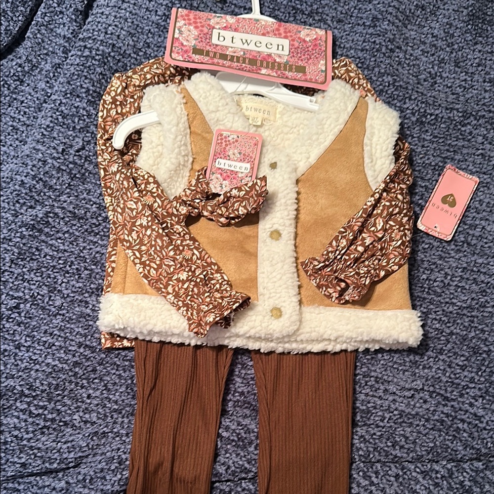btween Kids Costume Set - Tan and Brown
